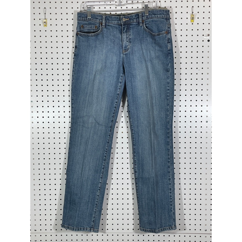 Tint Womens Straight Leg Jeans Blue Medium Wash Denim Size 12 Stretch RN 52002